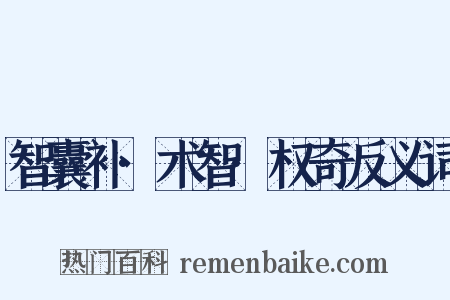 智囊补·术智·权奇反义词是什么意思的图片